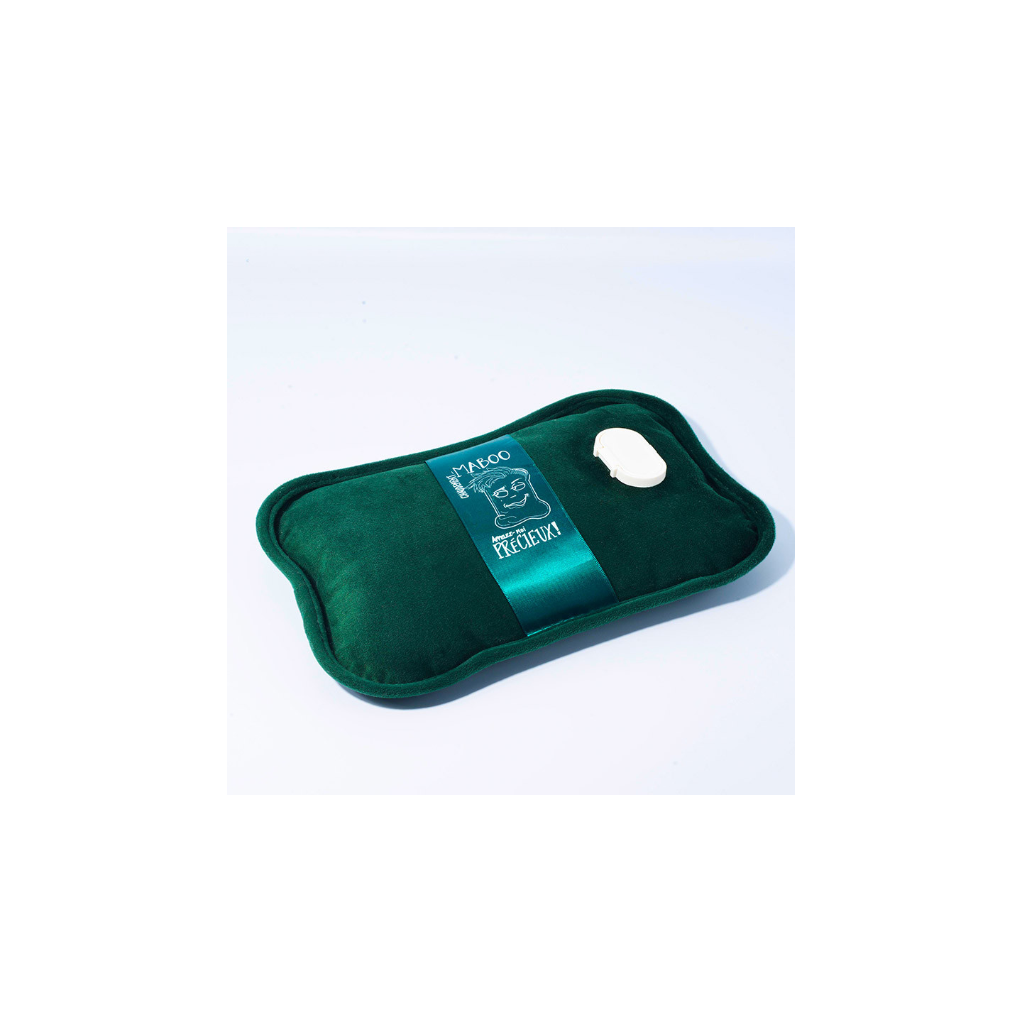 Bouillotte électrique rechargeable ChillBoo vert précieux pour soulager les douleurs menstruelles