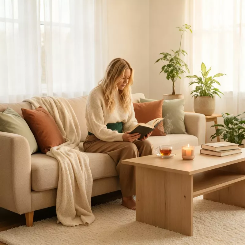 Ceinture chauffante BodyBoo utilisée pour apaiser l’endométriose et se détendre pendant un moment de bien-être